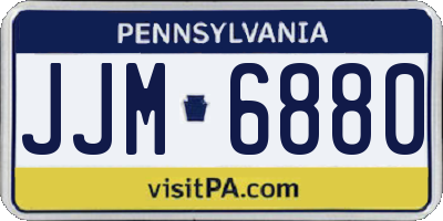 PA license plate JJM6880