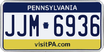 PA license plate JJM6936