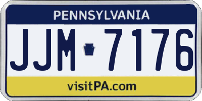 PA license plate JJM7176