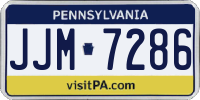 PA license plate JJM7286