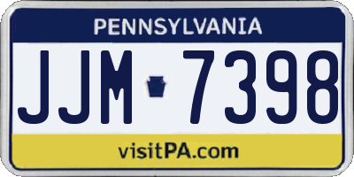PA license plate JJM7398