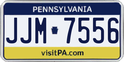 PA license plate JJM7556