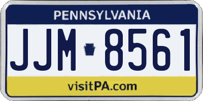PA license plate JJM8561