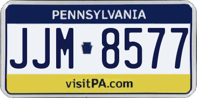 PA license plate JJM8577