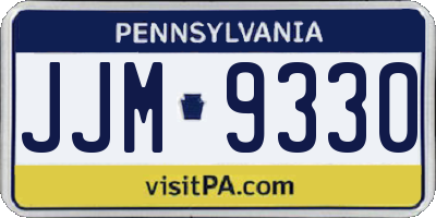 PA license plate JJM9330