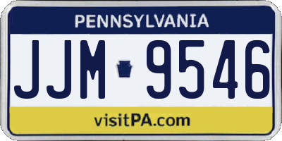 PA license plate JJM9546