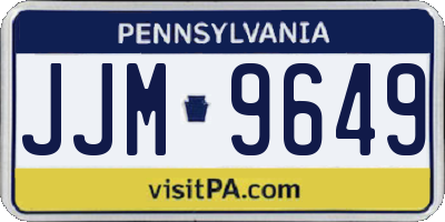 PA license plate JJM9649