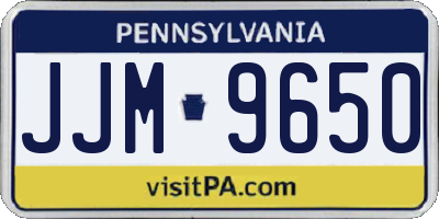 PA license plate JJM9650