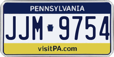 PA license plate JJM9754