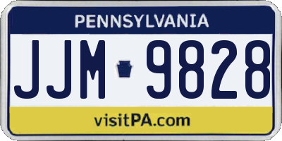 PA license plate JJM9828