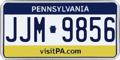 PA license plate JJM9856