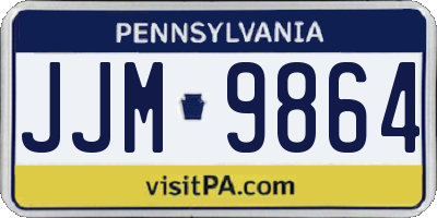 PA license plate JJM9864