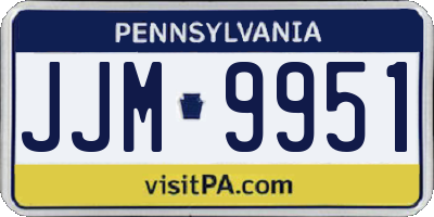 PA license plate JJM9951