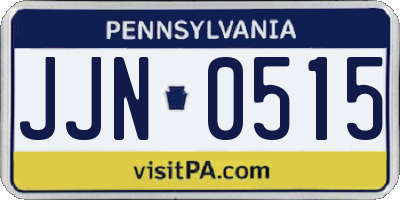 PA license plate JJN0515