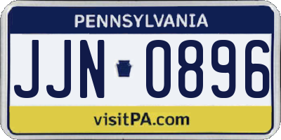 PA license plate JJN0896