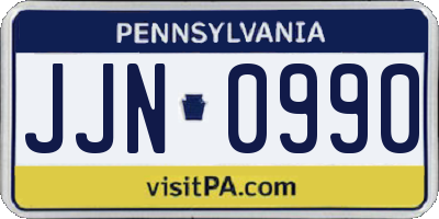 PA license plate JJN0990