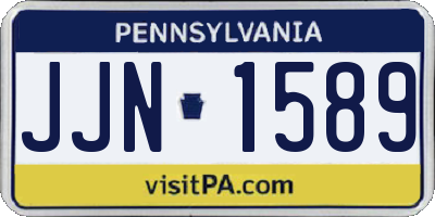 PA license plate JJN1589