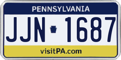 PA license plate JJN1687