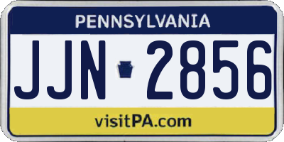 PA license plate JJN2856
