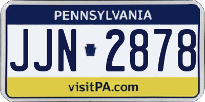 PA license plate JJN2878