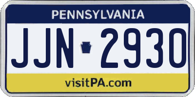 PA license plate JJN2930
