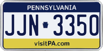PA license plate JJN3350