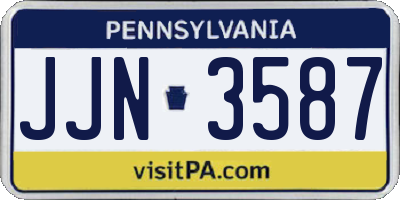 PA license plate JJN3587