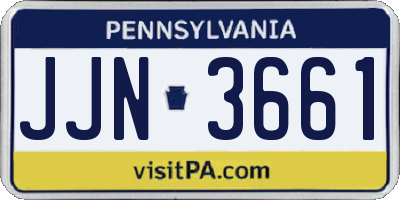 PA license plate JJN3661