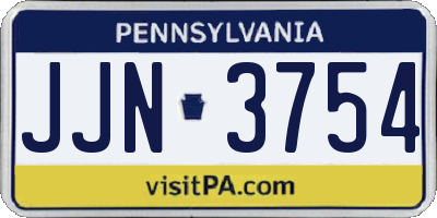 PA license plate JJN3754
