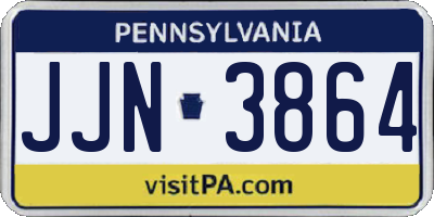 PA license plate JJN3864
