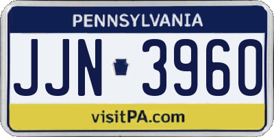 PA license plate JJN3960