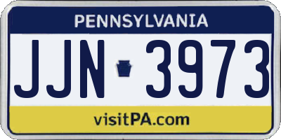PA license plate JJN3973