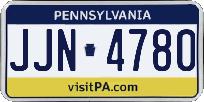 PA license plate JJN4780