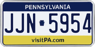 PA license plate JJN5954