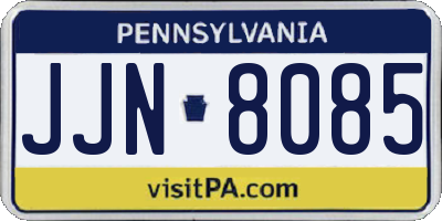 PA license plate JJN8085