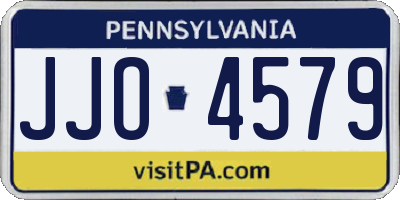 PA license plate JJO4579