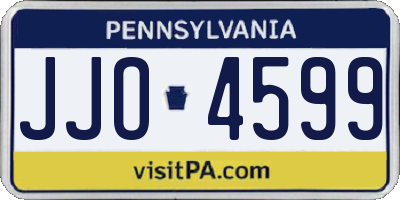 PA license plate JJO4599