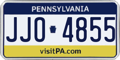 PA license plate JJO4855
