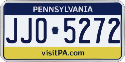 PA license plate JJO5272