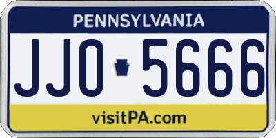 PA license plate JJO5666