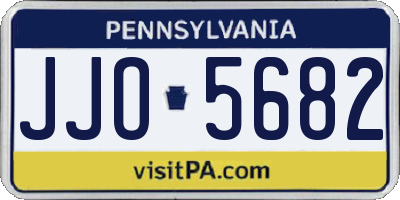 PA license plate JJO5682