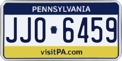 PA license plate JJO6459