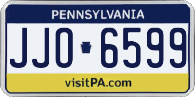 PA license plate JJO6599
