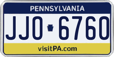 PA license plate JJO6760
