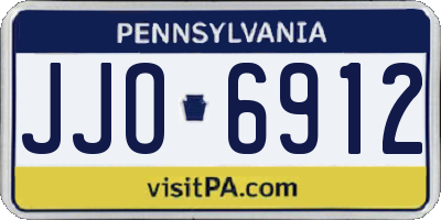 PA license plate JJO6912