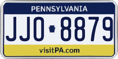 PA license plate JJO8879