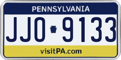 PA license plate JJO9133