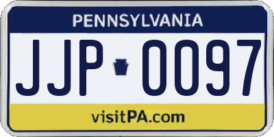 PA license plate JJP0097