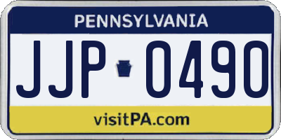 PA license plate JJP0490