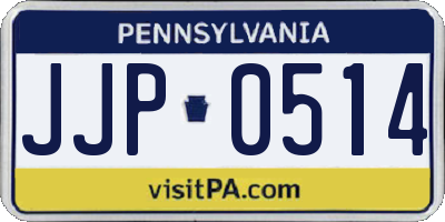 PA license plate JJP0514